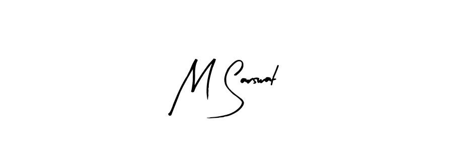 How to make M Sarswat name signature. Use Arty Signature style for creating short signs online. This is the latest handwritten sign. M Sarswat signature style 8 images and pictures png
