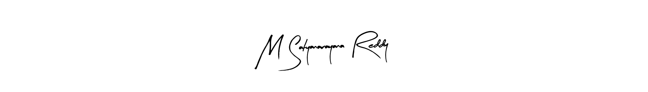 The best way (Arty Signature) to make a short signature is to pick only two or three words in your name. The name M Satyanarayana Reddy include a total of six letters. For converting this name. M Satyanarayana Reddy signature style 8 images and pictures png