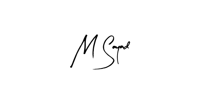 How to make M Sayad name signature. Use Arty Signature style for creating short signs online. This is the latest handwritten sign. M Sayad signature style 8 images and pictures png