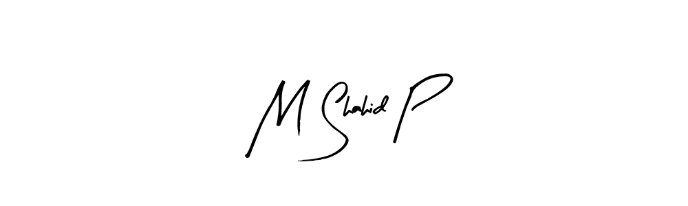 How to make M Shahid P name signature. Use Arty Signature style for creating short signs online. This is the latest handwritten sign. M Shahid P signature style 8 images and pictures png