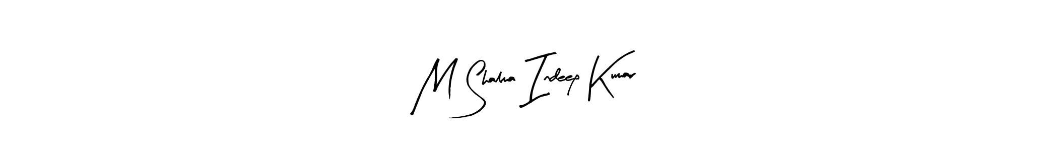 Make a beautiful signature design for name M Shalma Indeep Kumar. With this signature (Arty Signature) style, you can create a handwritten signature for free. M Shalma Indeep Kumar signature style 8 images and pictures png