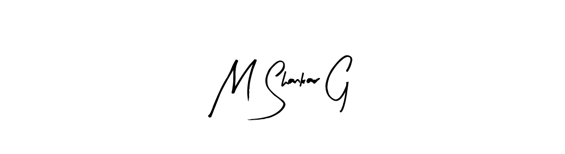 Make a beautiful signature design for name M Shankar G. With this signature (Arty Signature) style, you can create a handwritten signature for free. M Shankar G signature style 8 images and pictures png