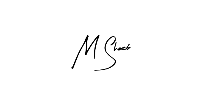 Create a beautiful signature design for name M Shoeb. With this signature (Arty Signature) fonts, you can make a handwritten signature for free. M Shoeb signature style 8 images and pictures png