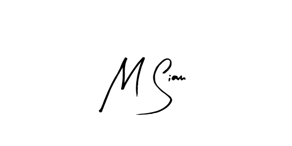 Similarly Arty Signature is the best handwritten signature design. Signature creator online .You can use it as an online autograph creator for name M Siam. M Siam signature style 8 images and pictures png