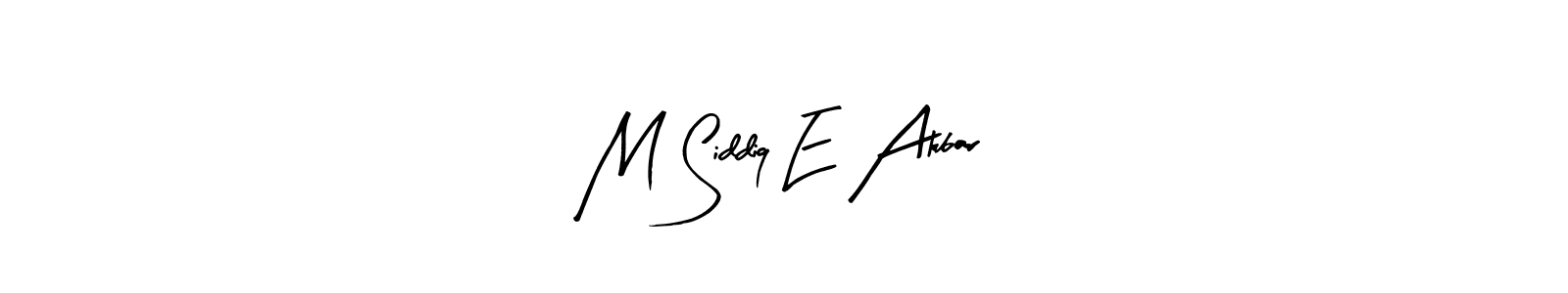 How to make M Siddiq E Akbar name signature. Use Arty Signature style for creating short signs online. This is the latest handwritten sign. M Siddiq E Akbar signature style 8 images and pictures png
