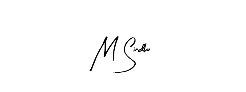 Make a beautiful signature design for name M Sindhu. Use this online signature maker to create a handwritten signature for free. M Sindhu signature style 8 images and pictures png