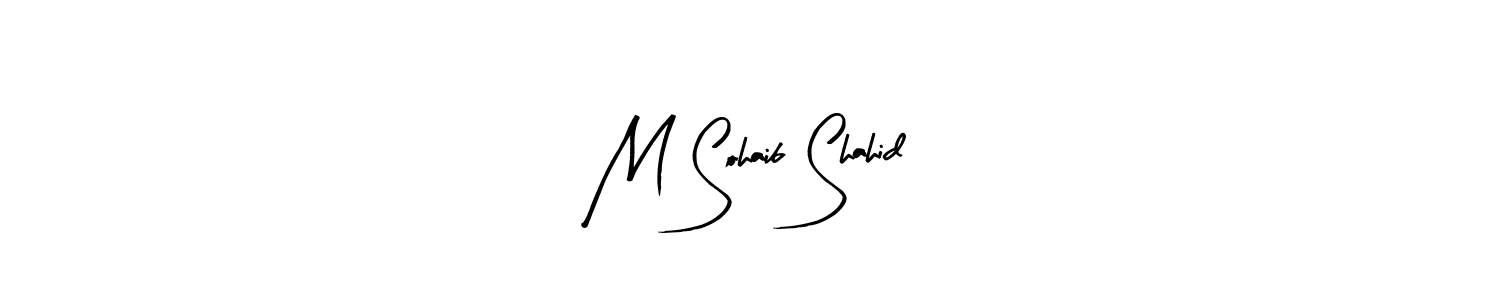 M Sohaib Shahid stylish signature style. Best Handwritten Sign (Arty Signature) for my name. Handwritten Signature Collection Ideas for my name M Sohaib Shahid. M Sohaib Shahid signature style 8 images and pictures png