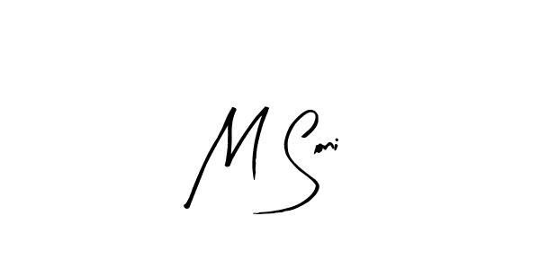 How to make M Soni name signature. Use Arty Signature style for creating short signs online. This is the latest handwritten sign. M Soni signature style 8 images and pictures png