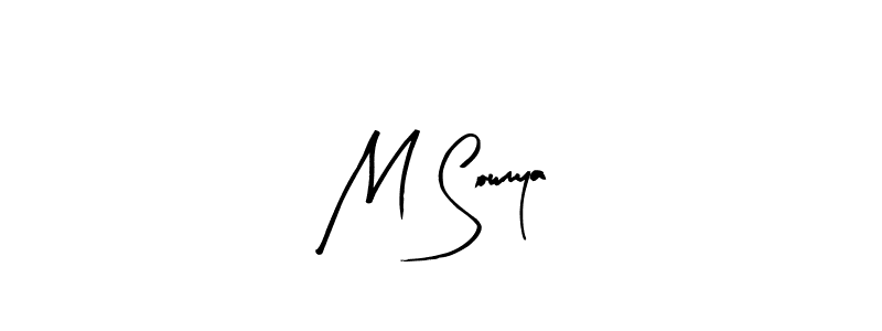 Make a beautiful signature design for name M Sowmya. With this signature (Arty Signature) style, you can create a handwritten signature for free. M Sowmya signature style 8 images and pictures png