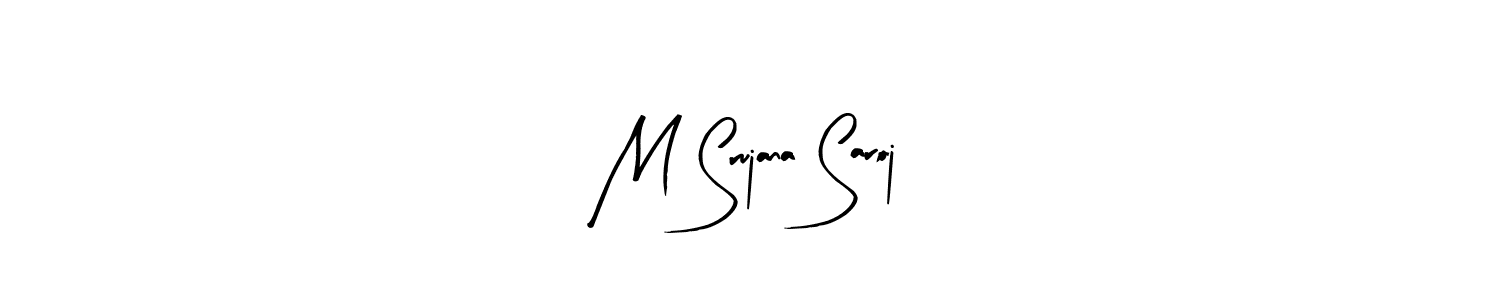 Design your own signature with our free online signature maker. With this signature software, you can create a handwritten (Arty Signature) signature for name M Srujana Saroj. M Srujana Saroj signature style 8 images and pictures png