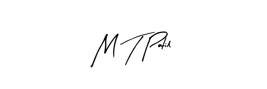 How to make M T Patil name signature. Use Arty Signature style for creating short signs online. This is the latest handwritten sign. M T Patil signature style 8 images and pictures png