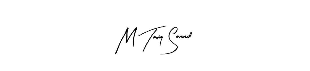 This is the best signature style for the M Tariq Saeed name. Also you like these signature font (Arty Signature). Mix name signature. M Tariq Saeed signature style 8 images and pictures png