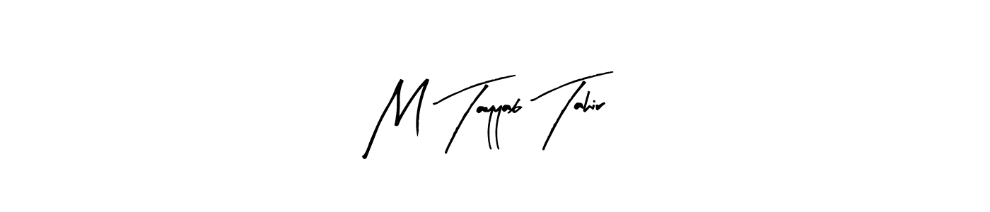 The best way (Arty Signature) to make a short signature is to pick only two or three words in your name. The name M Tayyab Tahir include a total of six letters. For converting this name. M Tayyab Tahir signature style 8 images and pictures png