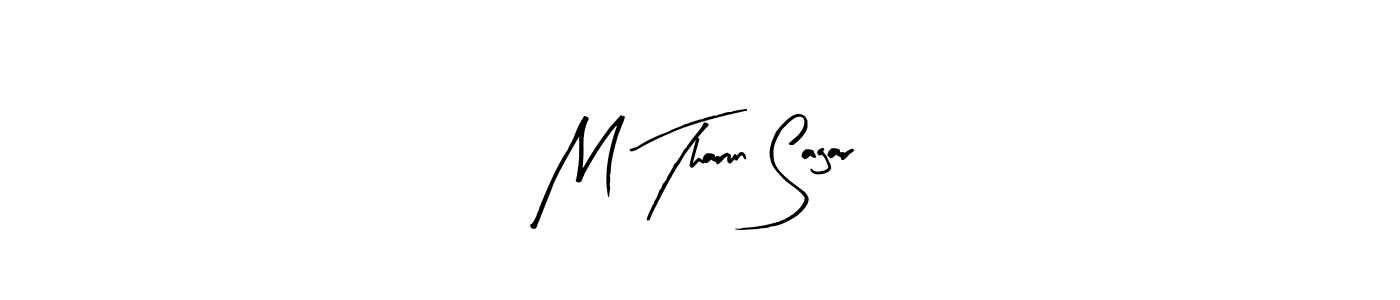 Make a beautiful signature design for name M Tharun Sagar. With this signature (Arty Signature) style, you can create a handwritten signature for free. M Tharun Sagar signature style 8 images and pictures png
