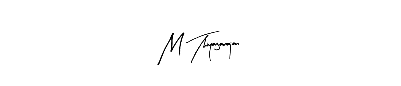 Design your own signature with our free online signature maker. With this signature software, you can create a handwritten (Arty Signature) signature for name M Thiyagarajan. M Thiyagarajan signature style 8 images and pictures png