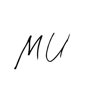 M U stylish signature style. Best Handwritten Sign (Arty Signature) for my name. Handwritten Signature Collection Ideas for my name M U. M U signature style 8 images and pictures png