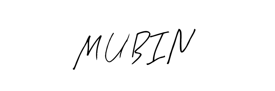 Similarly Arty Signature is the best handwritten signature design. Signature creator online .You can use it as an online autograph creator for name M U B I N. M U B I N signature style 8 images and pictures png