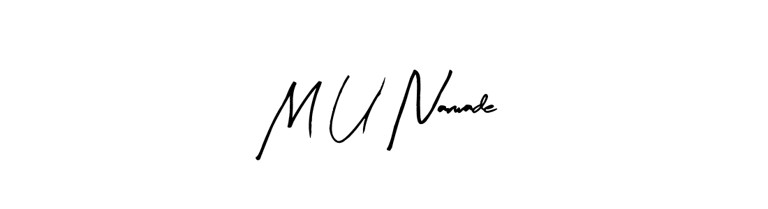 Best and Professional Signature Style for M U Narwade. Arty Signature Best Signature Style Collection. M U Narwade signature style 8 images and pictures png