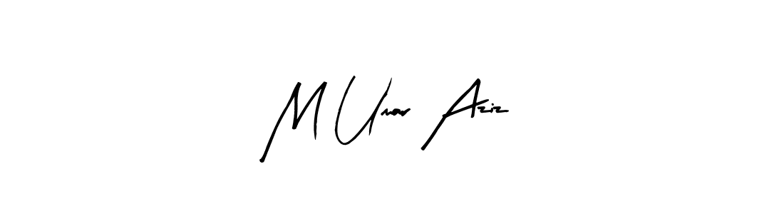 Design your own signature with our free online signature maker. With this signature software, you can create a handwritten (Arty Signature) signature for name M Umar Aziz. M Umar Aziz signature style 8 images and pictures png