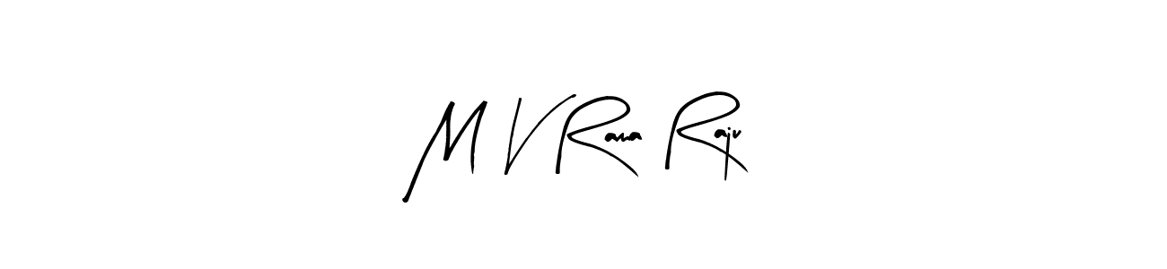 Similarly Arty Signature is the best handwritten signature design. Signature creator online .You can use it as an online autograph creator for name M V Rama Raju. M V Rama Raju signature style 8 images and pictures png