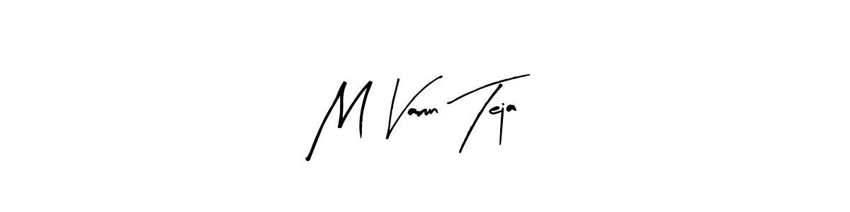 Create a beautiful signature design for name M Varun Teja. With this signature (Arty Signature) fonts, you can make a handwritten signature for free. M Varun Teja signature style 8 images and pictures png