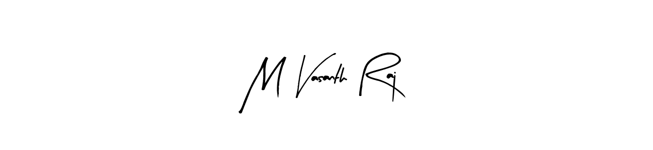How to make M Vasanth Raj name signature. Use Arty Signature style for creating short signs online. This is the latest handwritten sign. M Vasanth Raj signature style 8 images and pictures png