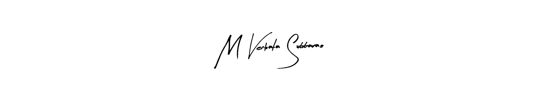Create a beautiful signature design for name M Venkata Subbarao. With this signature (Arty Signature) fonts, you can make a handwritten signature for free. M Venkata Subbarao signature style 8 images and pictures png