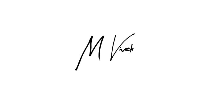 Design your own signature with our free online signature maker. With this signature software, you can create a handwritten (Arty Signature) signature for name M Vivek. M Vivek signature style 8 images and pictures png
