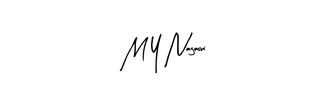 M Y Nagasri stylish signature style. Best Handwritten Sign (Arty Signature) for my name. Handwritten Signature Collection Ideas for my name M Y Nagasri. M Y Nagasri signature style 8 images and pictures png