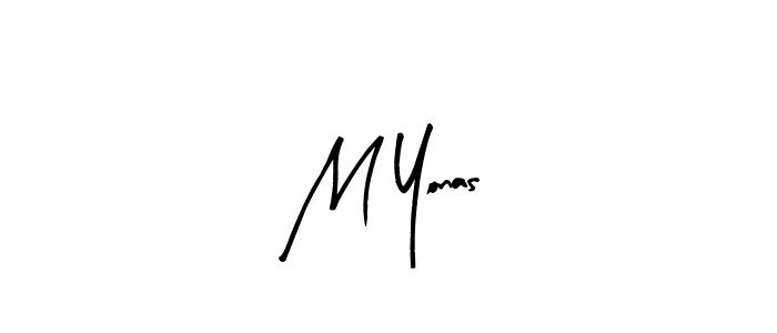 M Yonas stylish signature style. Best Handwritten Sign (Arty Signature) for my name. Handwritten Signature Collection Ideas for my name M Yonas. M Yonas signature style 8 images and pictures png