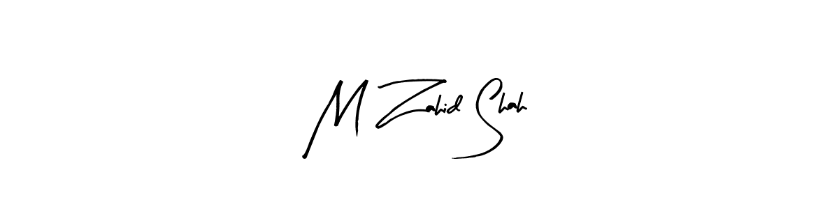 This is the best signature style for the M Zahid Shah name. Also you like these signature font (Arty Signature). Mix name signature. M Zahid Shah signature style 8 images and pictures png