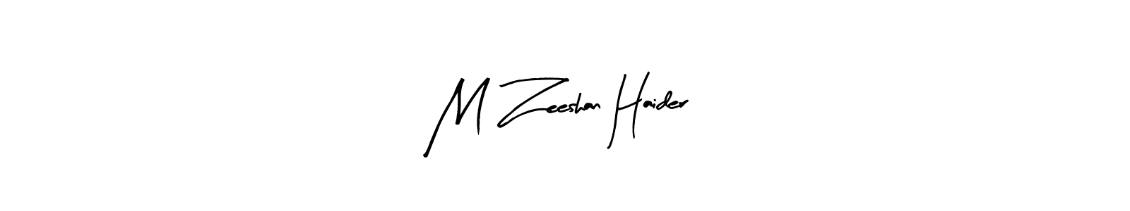 Use a signature maker to create a handwritten signature online. With this signature software, you can design (Arty Signature) your own signature for name M Zeeshan Haider. M Zeeshan Haider signature style 8 images and pictures png