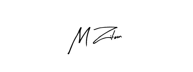 Arty Signature is a professional signature style that is perfect for those who want to add a touch of class to their signature. It is also a great choice for those who want to make their signature more unique. Get M Zitoun name to fancy signature for free. M Zitoun signature style 8 images and pictures png