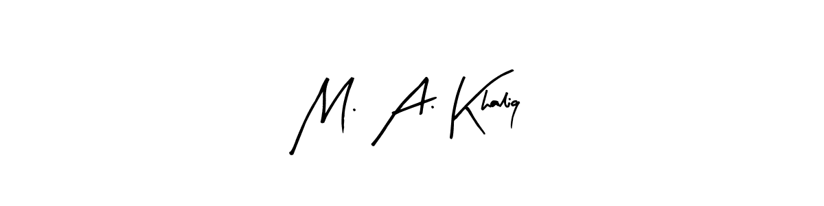 Also You can easily find your signature by using the search form. We will create M. A. Khaliq name handwritten signature images for you free of cost using Arty Signature sign style. M. A. Khaliq signature style 8 images and pictures png