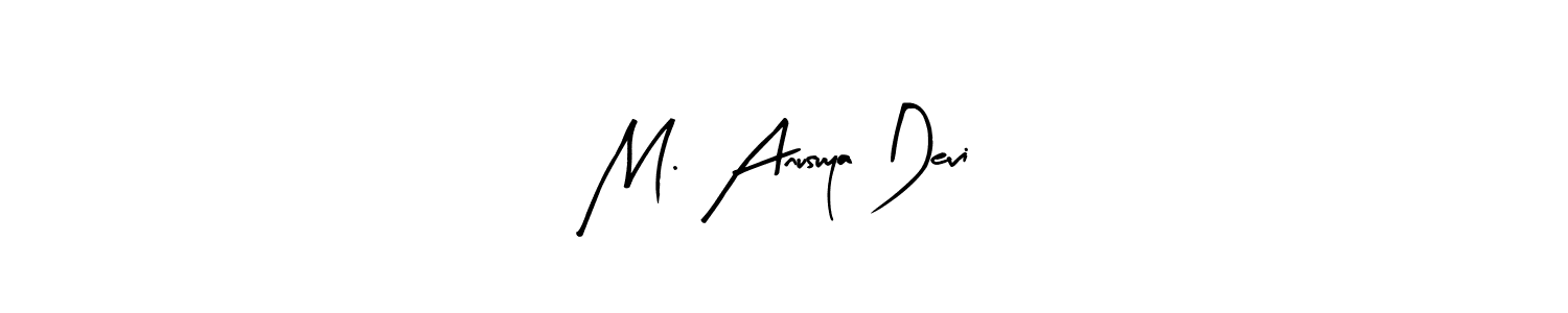 Design your own signature with our free online signature maker. With this signature software, you can create a handwritten (Arty Signature) signature for name M. Anusuya Devi. M. Anusuya Devi signature style 8 images and pictures png
