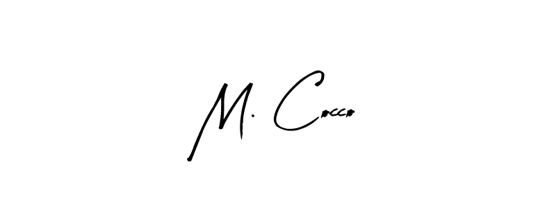 Arty Signature is a professional signature style that is perfect for those who want to add a touch of class to their signature. It is also a great choice for those who want to make their signature more unique. Get M. Cocco name to fancy signature for free. M. Cocco signature style 8 images and pictures png