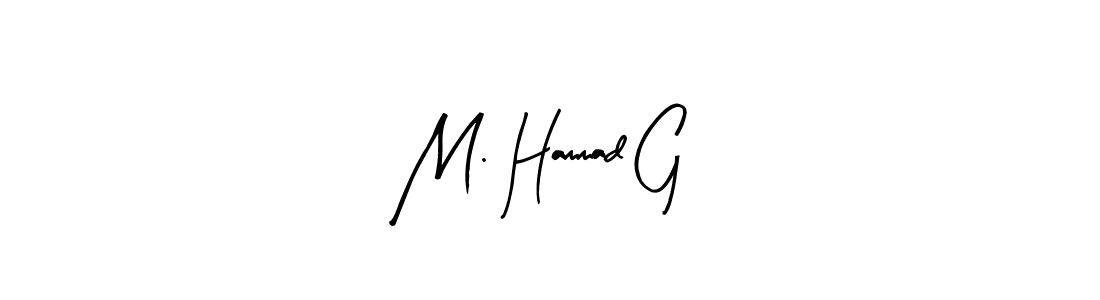 Design your own signature with our free online signature maker. With this signature software, you can create a handwritten (Arty Signature) signature for name M. Hammad G. M. Hammad G signature style 8 images and pictures png