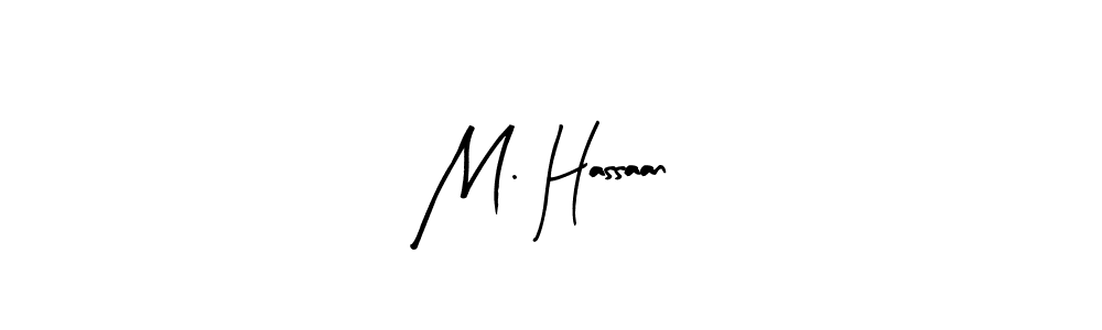How to make M. Hassaan name signature. Use Arty Signature style for creating short signs online. This is the latest handwritten sign. M. Hassaan signature style 8 images and pictures png