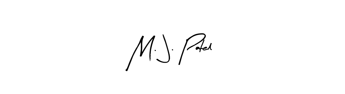 How to make M. J. Patel name signature. Use Arty Signature style for creating short signs online. This is the latest handwritten sign. M. J. Patel signature style 8 images and pictures png