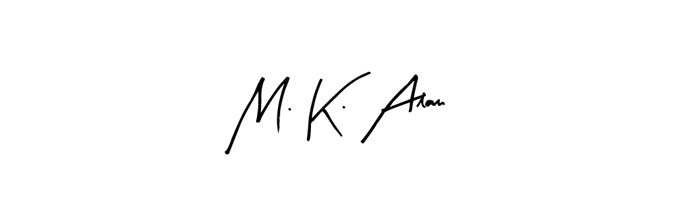 Arty Signature is a professional signature style that is perfect for those who want to add a touch of class to their signature. It is also a great choice for those who want to make their signature more unique. Get M. K. Alam name to fancy signature for free. M. K. Alam signature style 8 images and pictures png