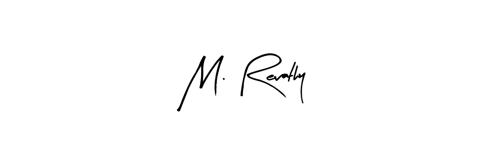 You should practise on your own different ways (Arty Signature) to write your name (M. Revathy) in signature. don't let someone else do it for you. M. Revathy signature style 8 images and pictures png