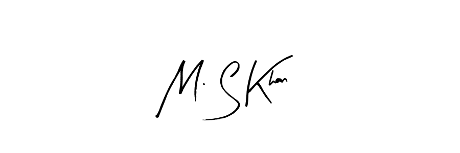 Make a beautiful signature design for name M. S Khan. With this signature (Arty Signature) style, you can create a handwritten signature for free. M. S Khan signature style 8 images and pictures png