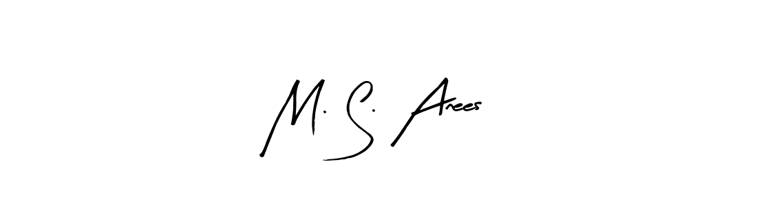Arty Signature is a professional signature style that is perfect for those who want to add a touch of class to their signature. It is also a great choice for those who want to make their signature more unique. Get M. S. Anees name to fancy signature for free. M. S. Anees signature style 8 images and pictures png