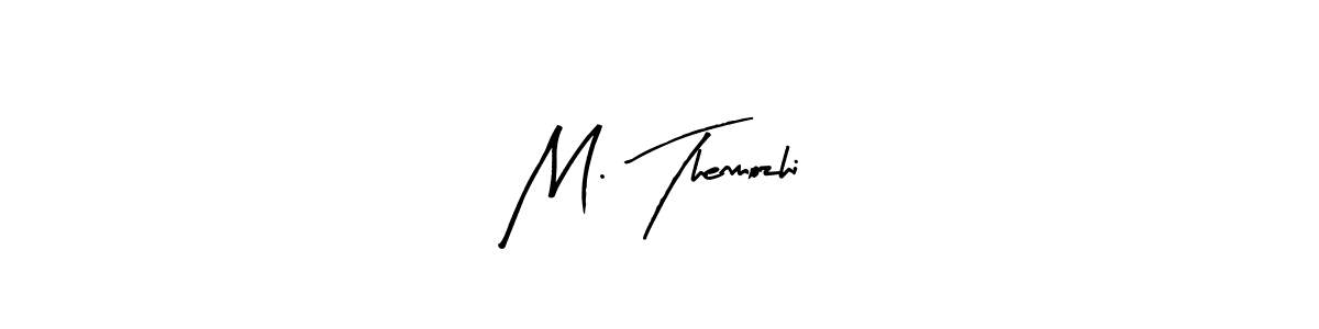 Similarly Arty Signature is the best handwritten signature design. Signature creator online .You can use it as an online autograph creator for name M. Thenmozhi. M. Thenmozhi signature style 8 images and pictures png