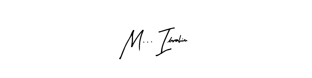 Arty Signature is a professional signature style that is perfect for those who want to add a touch of class to their signature. It is also a great choice for those who want to make their signature more unique. Get M... Ibrahim name to fancy signature for free. M... Ibrahim signature style 8 images and pictures png