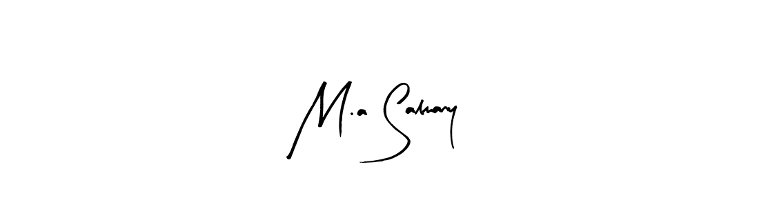 M.a Salmany stylish signature style. Best Handwritten Sign (Arty Signature) for my name. Handwritten Signature Collection Ideas for my name M.a Salmany. M.a Salmany signature style 8 images and pictures png