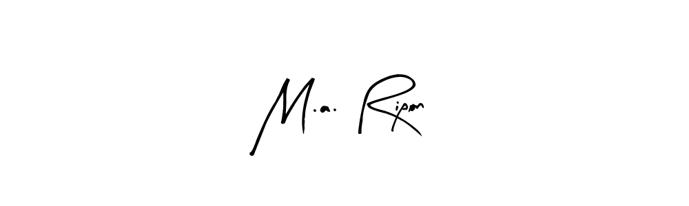 M.a. Ripon stylish signature style. Best Handwritten Sign (Arty Signature) for my name. Handwritten Signature Collection Ideas for my name M.a. Ripon. M.a. Ripon signature style 8 images and pictures png