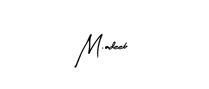 Similarly Arty Signature is the best handwritten signature design. Signature creator online .You can use it as an online autograph creator for name M.adeeb. M.adeeb signature style 8 images and pictures png