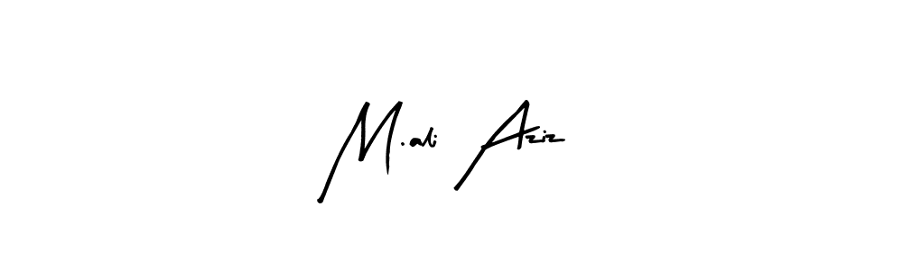 Create a beautiful signature design for name M.ali Aziz. With this signature (Arty Signature) fonts, you can make a handwritten signature for free. M.ali Aziz signature style 8 images and pictures png