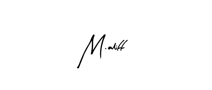 M.aliff stylish signature style. Best Handwritten Sign (Arty Signature) for my name. Handwritten Signature Collection Ideas for my name M.aliff. M.aliff signature style 8 images and pictures png